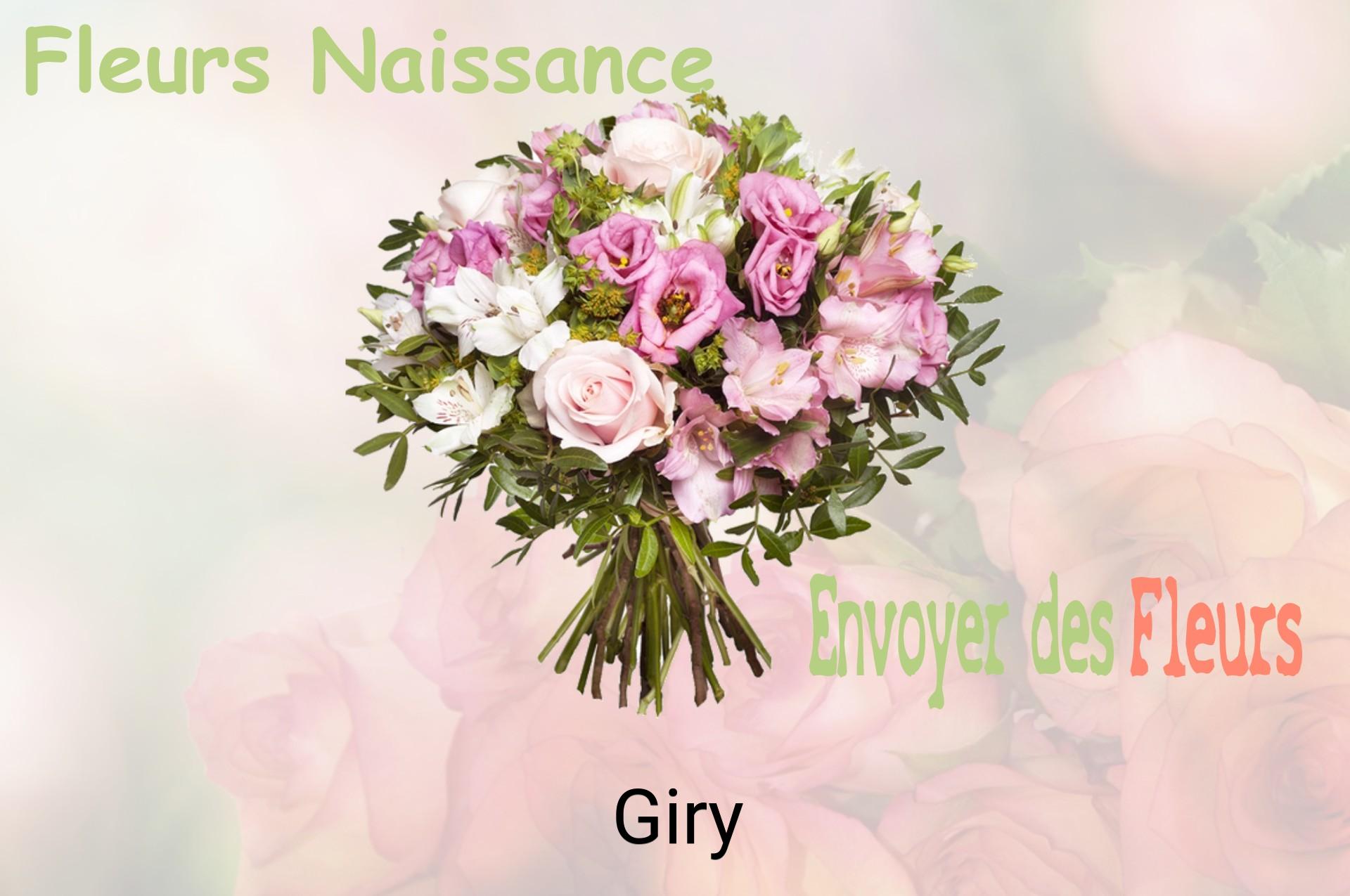 Bouquet de fleurs de naissance livré à Giry