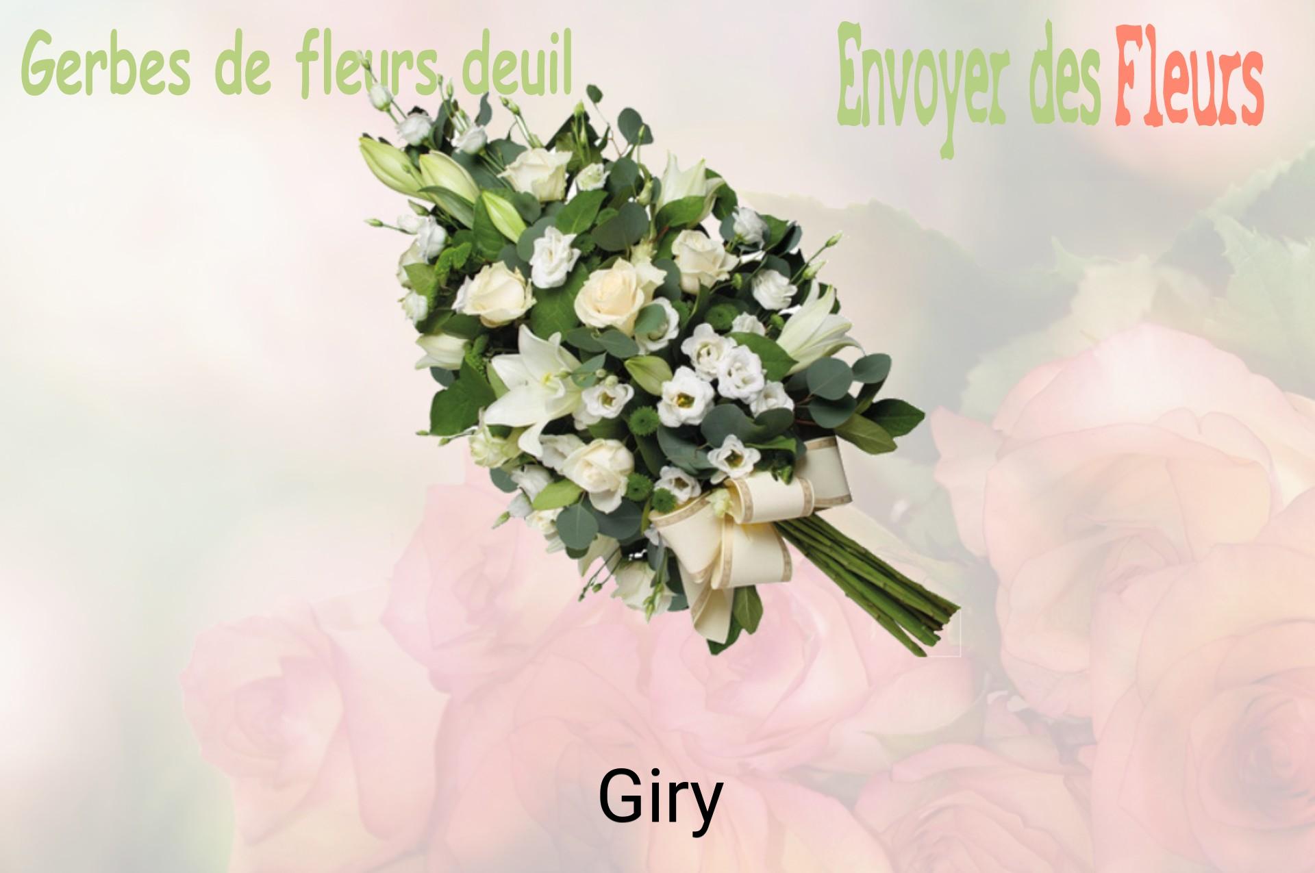 Gerbe de fleurs de deuil livrée à Giry